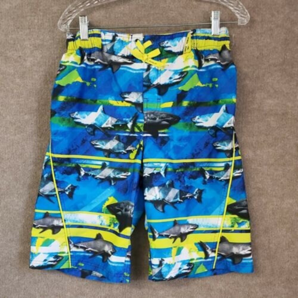 ZeroXposur Boys Multi Color Sharks Print Swimming Trunks Board Shorts XL 18/20